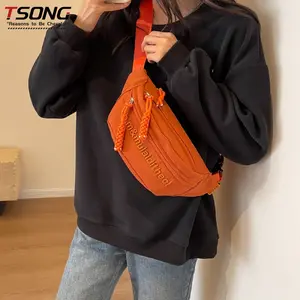 TSONG Waist Fanny Pack untuk Pria Wanita Crossbody Waist Bag Pack Tas Sabuk Modis ritsleting tali dikepang untuk Perjalanan Berjalan Berlari Hiking Tahan Air Bersepeda 6221