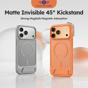 CACACASE Sarung telefon bimbit lipat tersembunyi berbuih untuk iPhone 17 16 Pro Max Mesra kulit, kalis jatuh, dilekatkan secara magnet, Pengecasan Tanpa Wayar iPhone 15 dan 14, sarung pelindung kalis hentakan Kalis air, ringkas, gaya baharu, Perlindungan