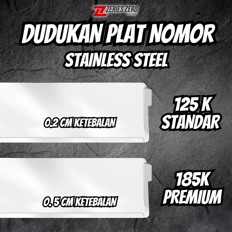 Plat Nomor / Dudukan Plat Nomor  Stainless Tipis Kendaraan Car 2