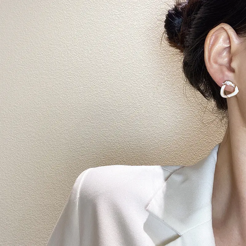 JR16 Anting Wanita Model Korea Bentuk Kotak Segitiga Untuk Wanita Fashion Aksesoris Earrings 3
