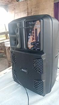 Product Review of Speaker Bluetooth FLECO F-8808 LED 8 Inch Free 2 Mic Wireless Karaoke + Remote - Speaker Karaoke Full Bass FM Radio digital from R**i 0