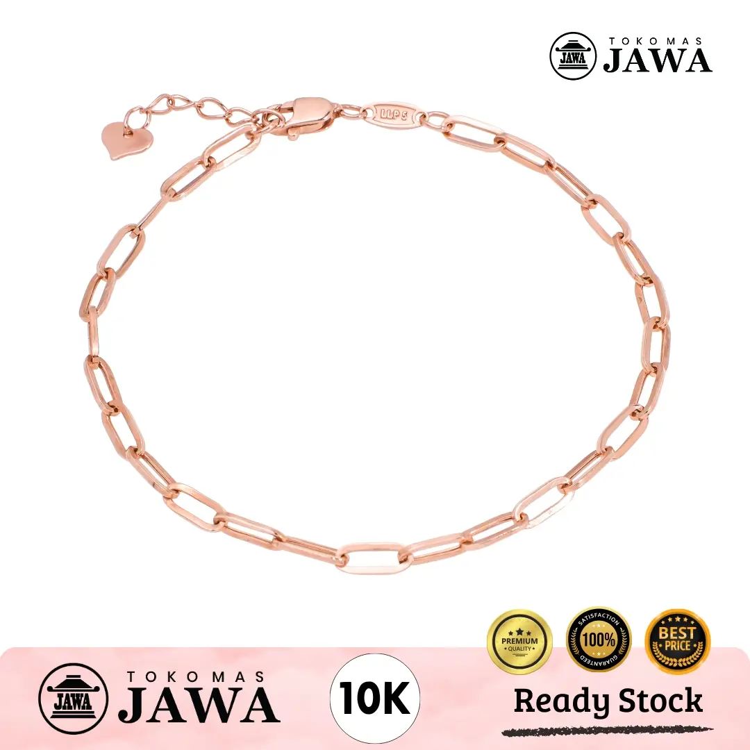 Gelang Bracelet Emas Cattena Kadar 10 Karat Rosegold/Whitegold Toko Mas Jawa