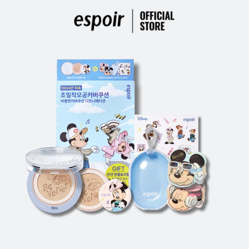 Phấn Nước Che Phủ Bền Màu Phiên Bản Giới Hạn Espoir Be Velvet Cover Cushion Disney Edition 13g (Kèm Refill và 2 Mút)