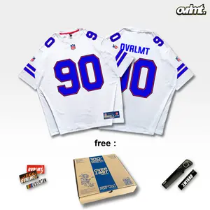 OVERLIMIT TSHIRT KAOS AMERICAN FOOTBALL | KAOS OVERSIZE | STREETWEAR | 90 | PUTIH