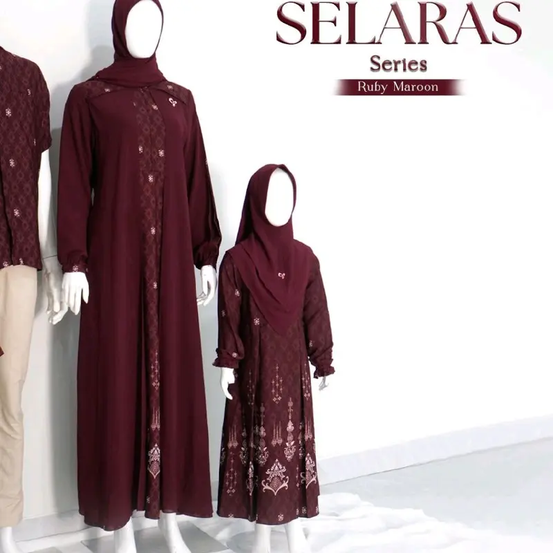 ready selaras series,gamis salvina hijab original ramadhania series Baju Keluarga 6
