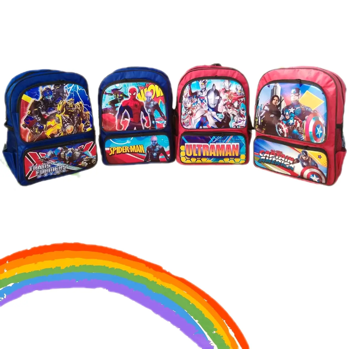 Tas Anak Sekolah TK dan SD bahan Polos depan  Printing Berkualitas untuk Usia 7-8 Tahun - Fashion