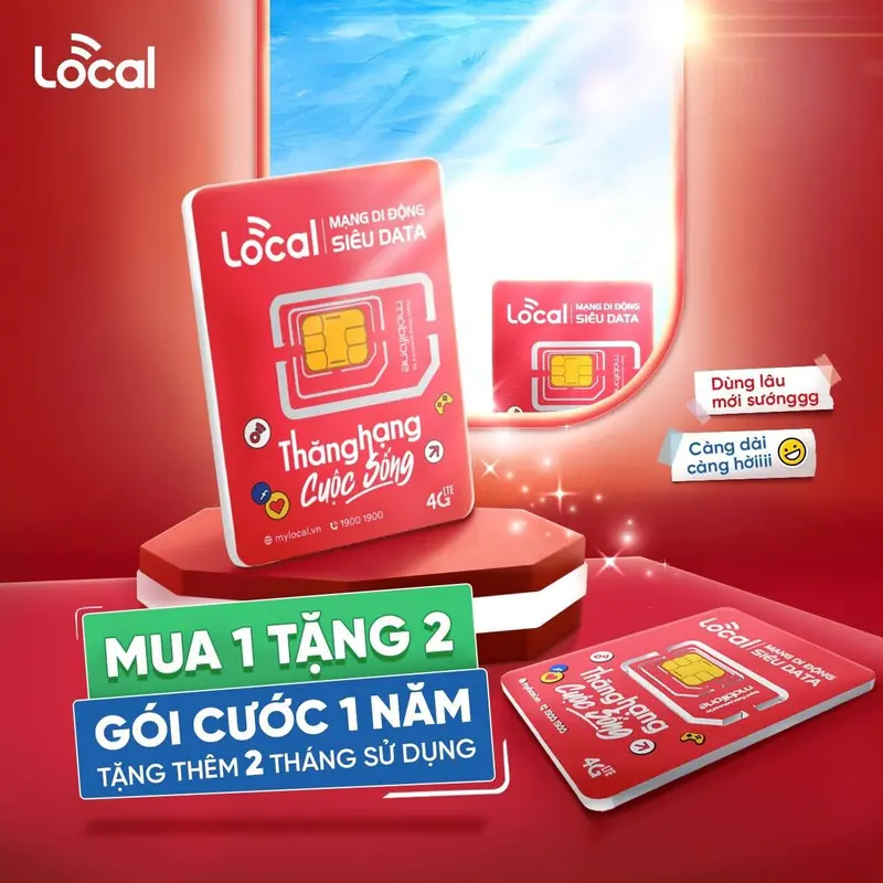 Sim Data 4G Local A69S 60GB/Tháng Tốc Độ Cao Miễn Phí Nội Mạng Không Giới Hạn Miễn Phí Tháng Đầu Tiên 3