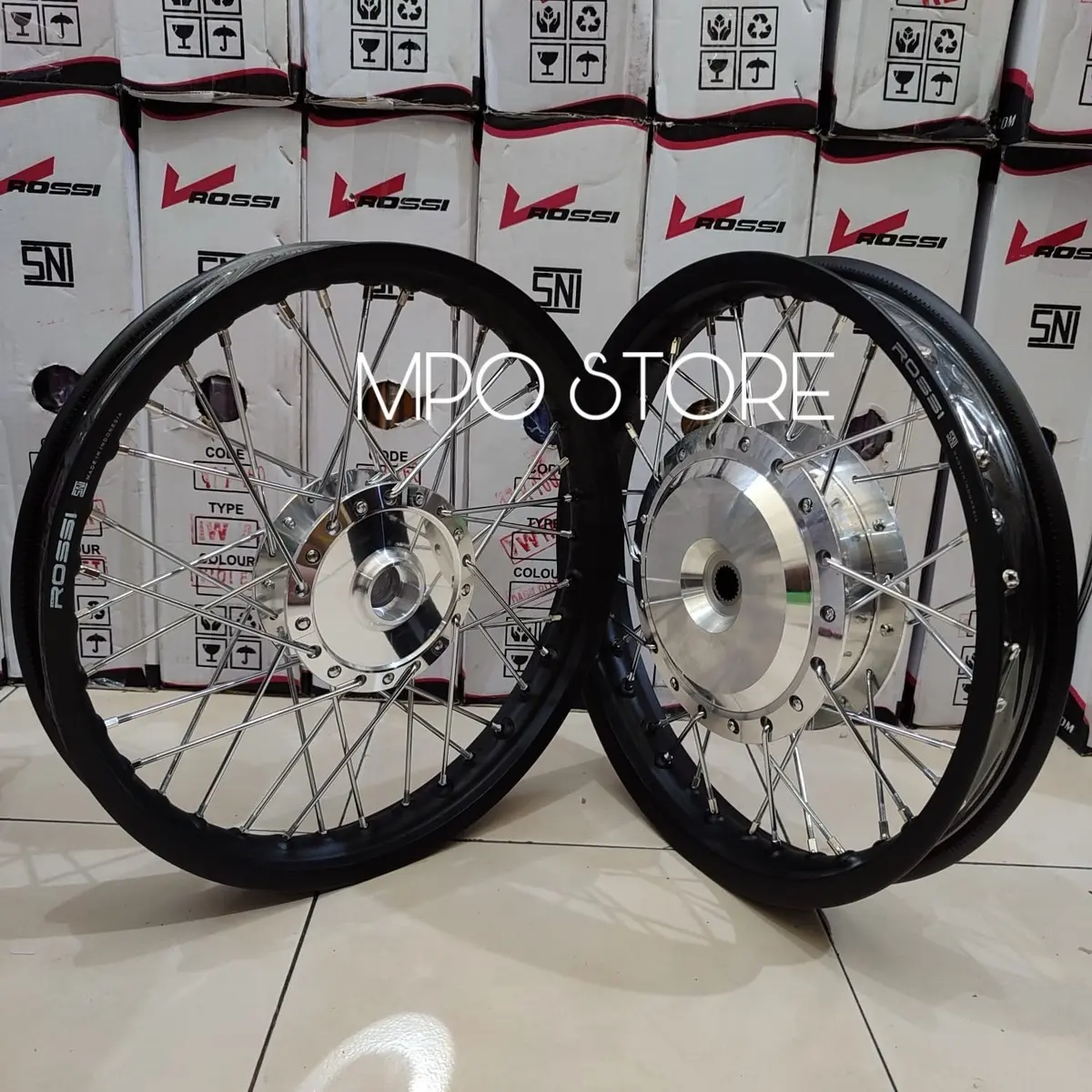 VELG RING 14 BEAT VARIO SCOOPY GENIO SPACY SEPASANG ORIGINAL RING 14 - VELG ROSSI ORIGINAL