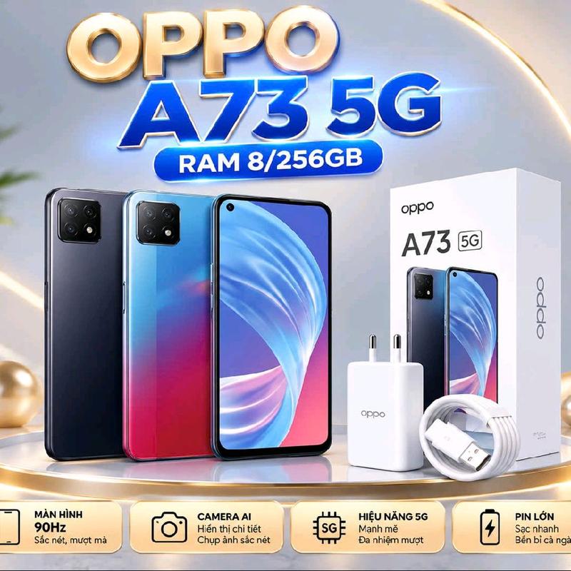 Ram12 / 2nd hand/ OPPO A73. 5G. RAM12/256GB. mỚI 99%_ 2 sim 2 sóng