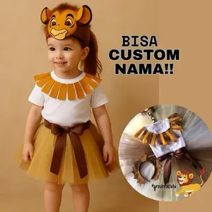 KOSTUM ANAK PEREMPUAN SIMBA COCOK BUAT ACARA LOMBA , DANCE , ULTAH ATAU PESTA TEMA LION [ BEST SELLER ]