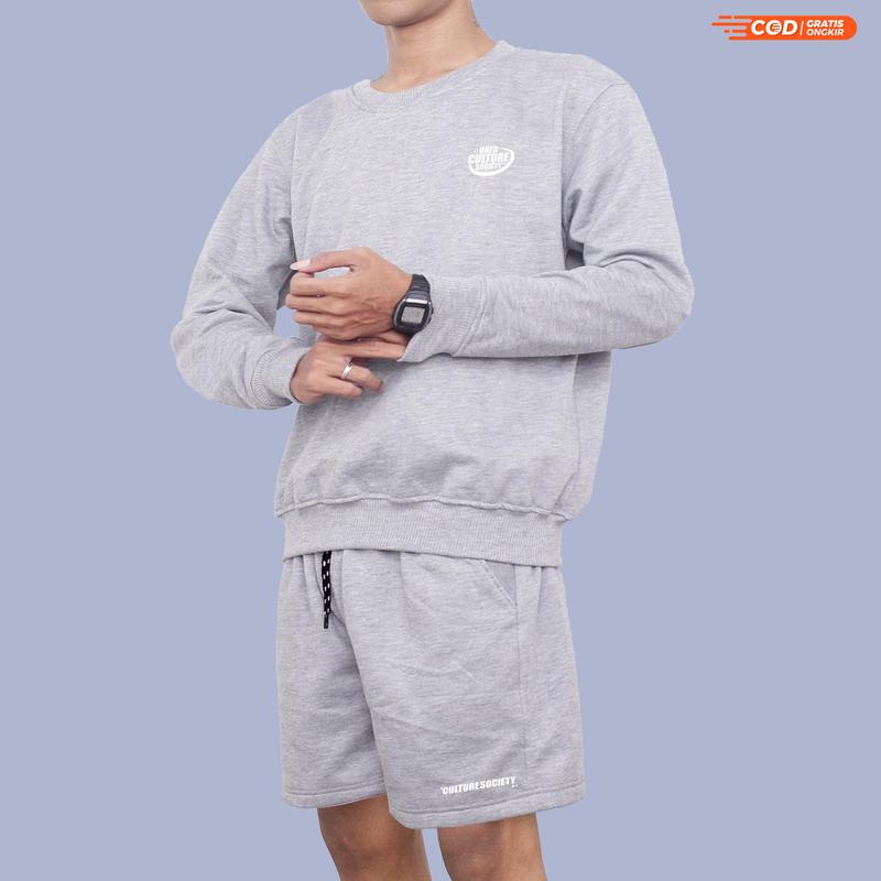 UNIFIED ONESET STELAN SOCIETY HOODIE CREWNECK ATASAN BAWAHAN Celana DISTRO COUPLE COMFORT Tebal 2