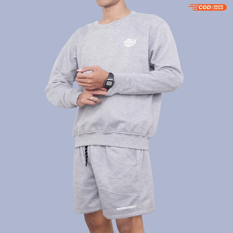 UNIFIED ONESET STELAN SOCIETY HOODIE CREWNECK ATASAN BAWAHAN Celana DISTRO COUPLE COMFORT Tebal 1