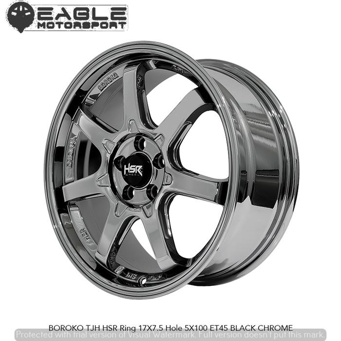 Gambar VELG MOBIL TIPE HSR BOROKO TJH R17 BLACK CHROME BUAT MOBIL NEW ALTIS BRZ FT86 CORONA SIENTA DLL. dari EAGLE MOTORSPORT BEKASI Kota Bekasi Tokopedia
