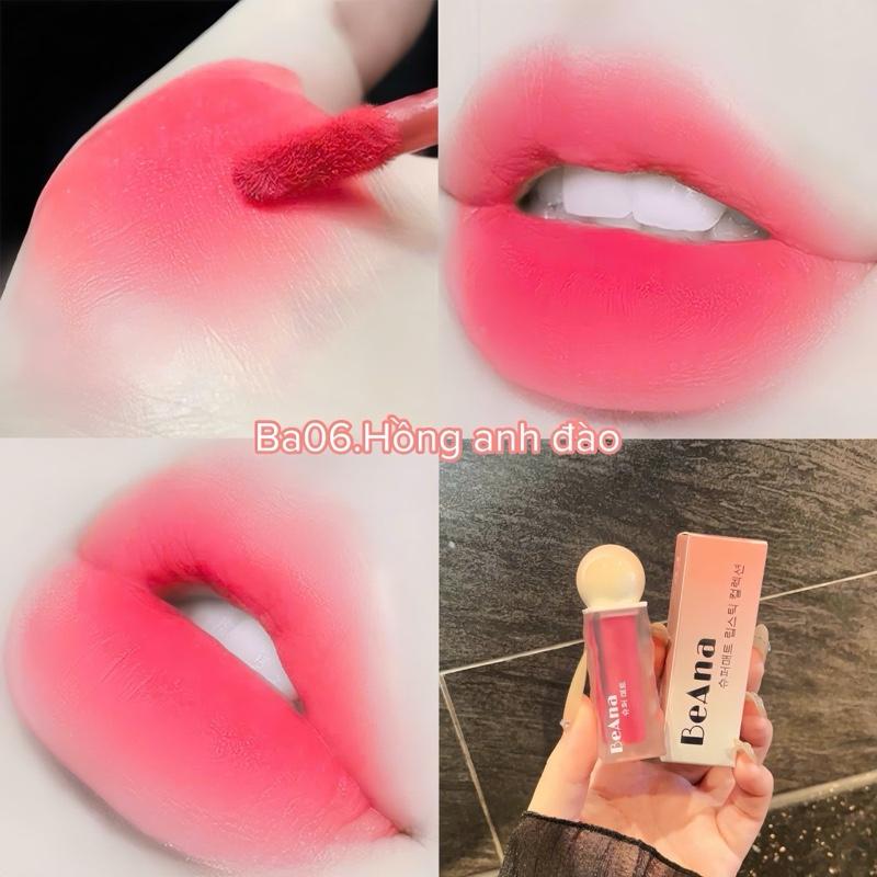  Son kem BeAna màu Hồng cam nude siêu lì không chì mềm môi 