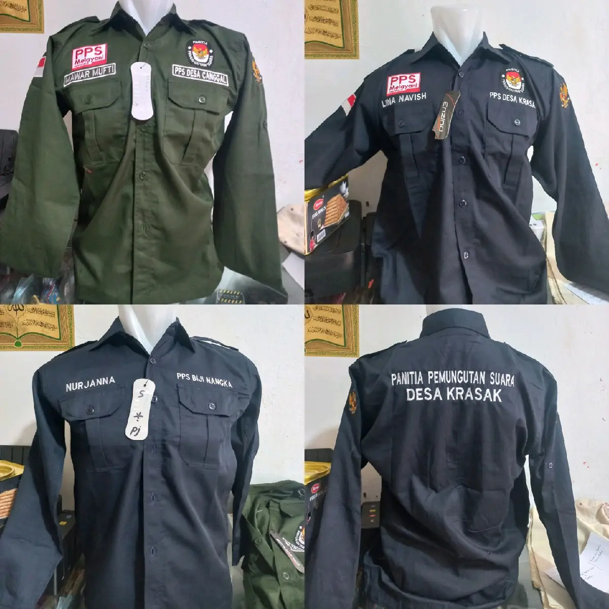 Baju KEMEJA PPS / PPK PILKADA (custom) full Bordir