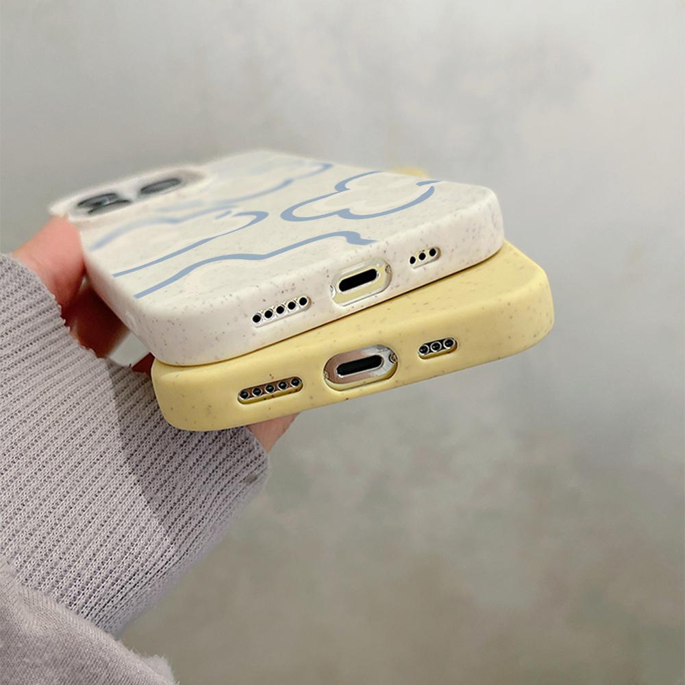 UCASE Case iPhone 11 13 12 14 15 16 17 Pro MAX 7 8 6 6S Plus XR XS MAX 7Plus 8Plus SE Case iPhone Casing Silikon Wheat Phone Case
