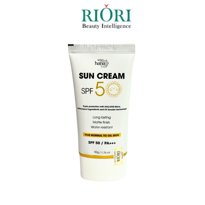  Kem Chống Nắng Riori Hana SPF 50 – Bảo Vệ Toàn Diện Dưỡng Da Mịn Màng  50g  