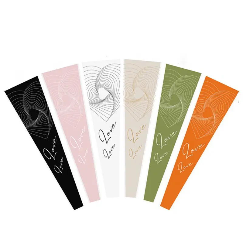 MGM 50 Lembar Plastik Bunga Mawar 1 tangkai Wrapping Plastik untuk Mini Buket Rose SF09 5