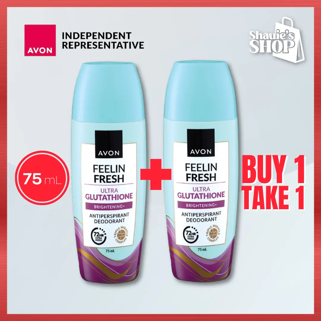 AVON Feelin' Fresh Anti-Perspirant Roll-On Deodorant for Men & Women   Crystal Tawas, Ultra Glutathione, Papaya, Powder Light, Classic Floral,  Cooling Fresh, Men No Marks, Men Cooling, Men Power, Men Dry Sport,