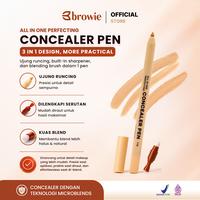 Gambar [PERFECT BROW DUO] browie Henna Alis + Kuas 2in1 + Ring Mixing + All in One Perfecting Concealer Pen + FREE Cermin | Eyebrow Gel Waterproof & Longlasting - Dark Brown  dari browieofficial Kota Cirebon 4 Tokopedia