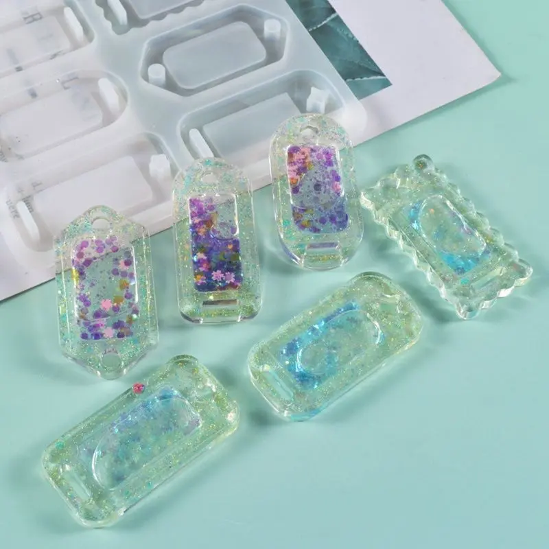 Cetakan Resin Kalung / Cetakan Resin Anting / Cetakan Silikon Liontin / Cetakan Resin Epoxy Untuk Membuat Perhiasan DIY 5