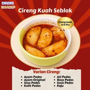 DAPAT 6 PCS CIRENG ISI KUAH SEBLAK MERCON FROZEN food Ayam / Baso / Keju / Sosis