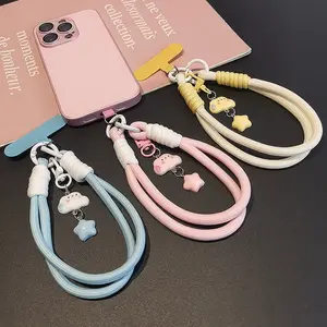 Gantungan Kunci Tali Ponsel Liontin Bintang Awan Putih Fungsi Gantungan Kunci Liontin Rantai Gantung Casing Ponsel Universal