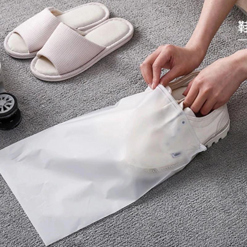 EchoLiv 5 pcs Túi Zip Lụa Mờ Túi Nhựa PE Trong Suốt Đựng Quần Áo Giày Dép Phụ…