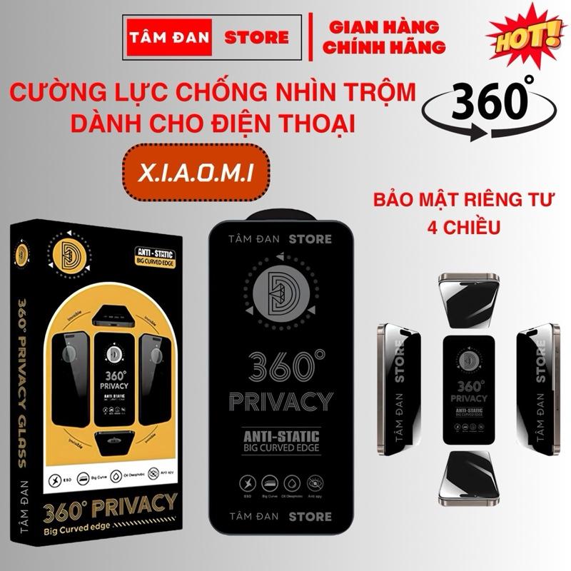Kính Cường Lực Cho XIAOMI Chống Nhìn Trộm 360 Độ 4 Chiều Độ Dày 0.33mm Độ Cứng 9H Bảo Mật Thông Tin Chống Nước Cảm Ứng Mượt Chơi Game Ngon - Không Mở Khóa Được Vân Tay Dưới Màn Hình