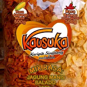 keripik patahan /remukan  1kg dan1/2kg renyah enak gurih varian rasa. dengan berat 500gr dan 1000gr