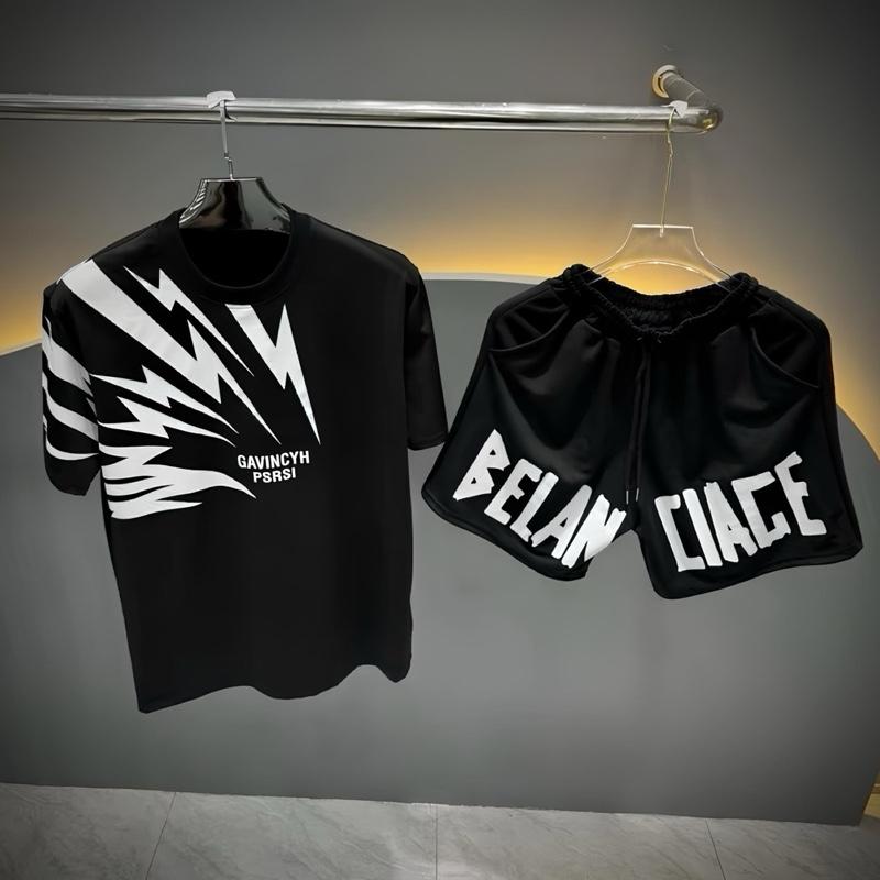 [Mở Bán] Bộ Quần Áo In Hoạ Tiết Tia Sét Sắc Nét Chất Cotton Lạnh Mềm Mịn Thoáng Mát Hottrend Nam Nữ