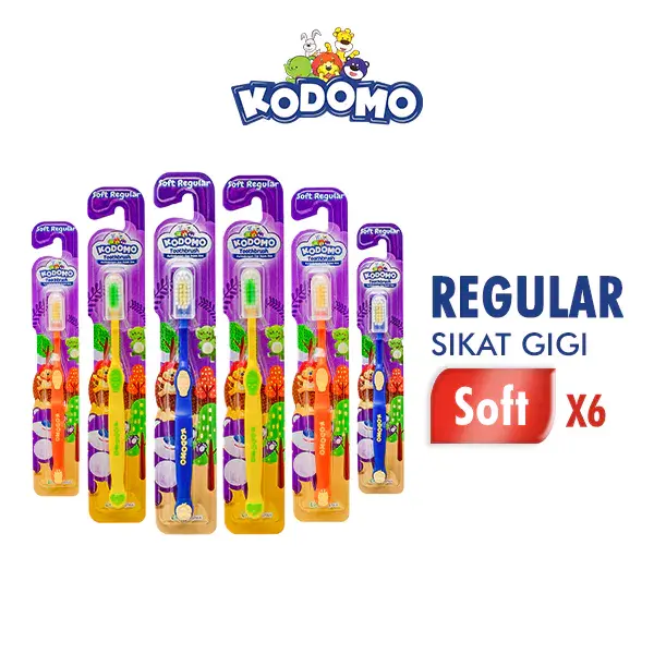 Kodomo Sikat Gigi Regular Soft Single x6