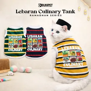 Baju Kaos Kucing Anjing Cowok Cewek Lucu Murah Custome Nama - Bukipet Lebaran Culinary Tank Ramadhan Series