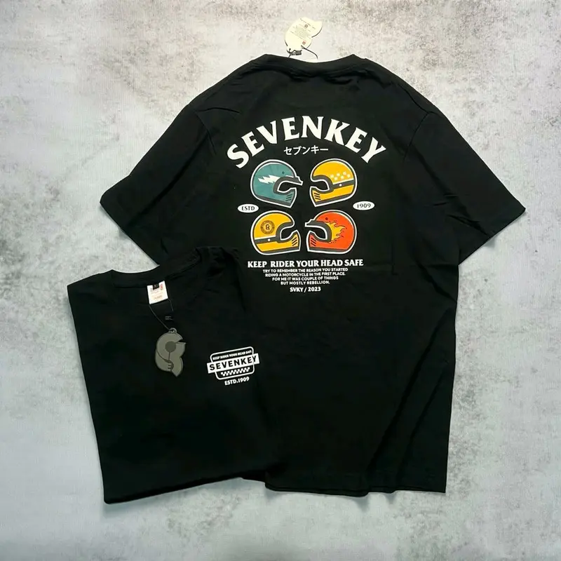 Kaos Best Seller Pria Wanita Sevenkey Kaos Pria Wanita Distro Baju Combed Sablon Tshirt Nyaman Unisex Atasan Cowok Keren Hitam Dewasa 2