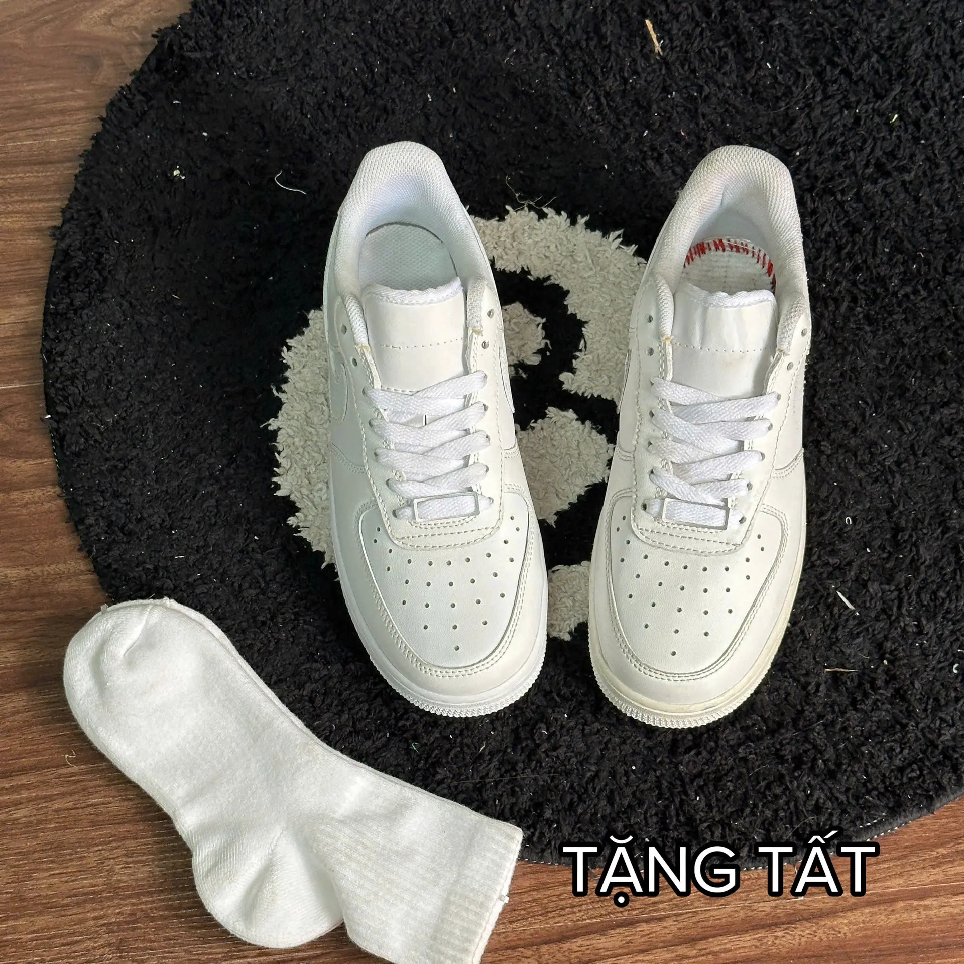 [GIÀY] giày thể thao đơn giản FULL TRẮNG , TẶNG tất , Nam và Nữ