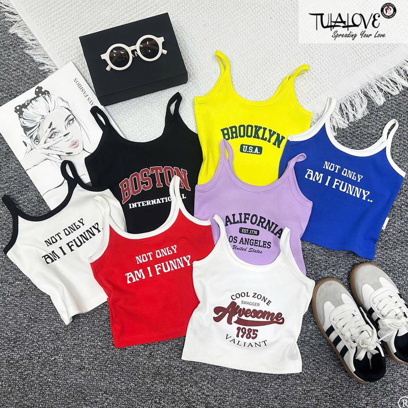  Áo 2 Dây Bé Gái Hình In Lên Dáng Cực Sành Điệu Áo Mùa Hé Bé Gái Tulalove 