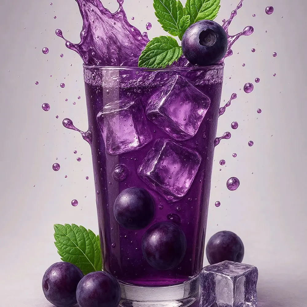 Liq-30ml-60ml sari buah varian grape ice jus murni organik bebas gula alami botol air jus BPOM halal grape mint