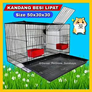 Kandang Kucing Kitten Bisa Dilipat 50x30x30 Kandang Kelinci Sangkar Burung Love Bird Kenari Lolohan