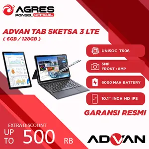 ADVAN TAB SKETSA 3 LTE 6GB/128GB GREY ( INC STAYLUS ) GARANSI RESMI