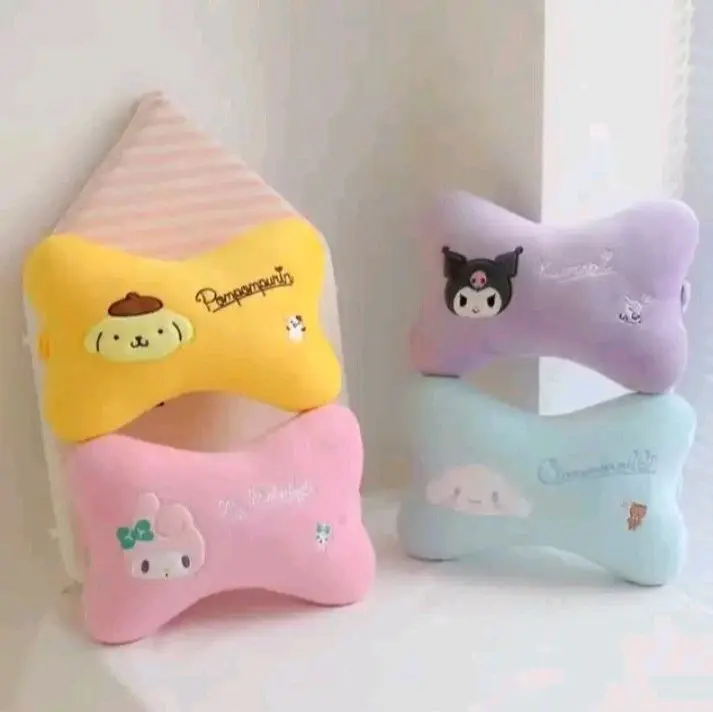 Bantal kepala mobil  Bantal Tulang bantal leher Dengan motif sanrio Bahan lembut Di isi Dengan Dakron selikon super berlebel SNI