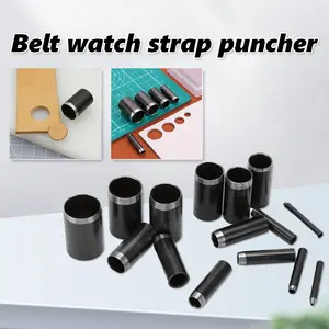 BITCBae Pelubang kulit Pembuatan barang-barang kulit, set alat pelubang bulat 15 buah