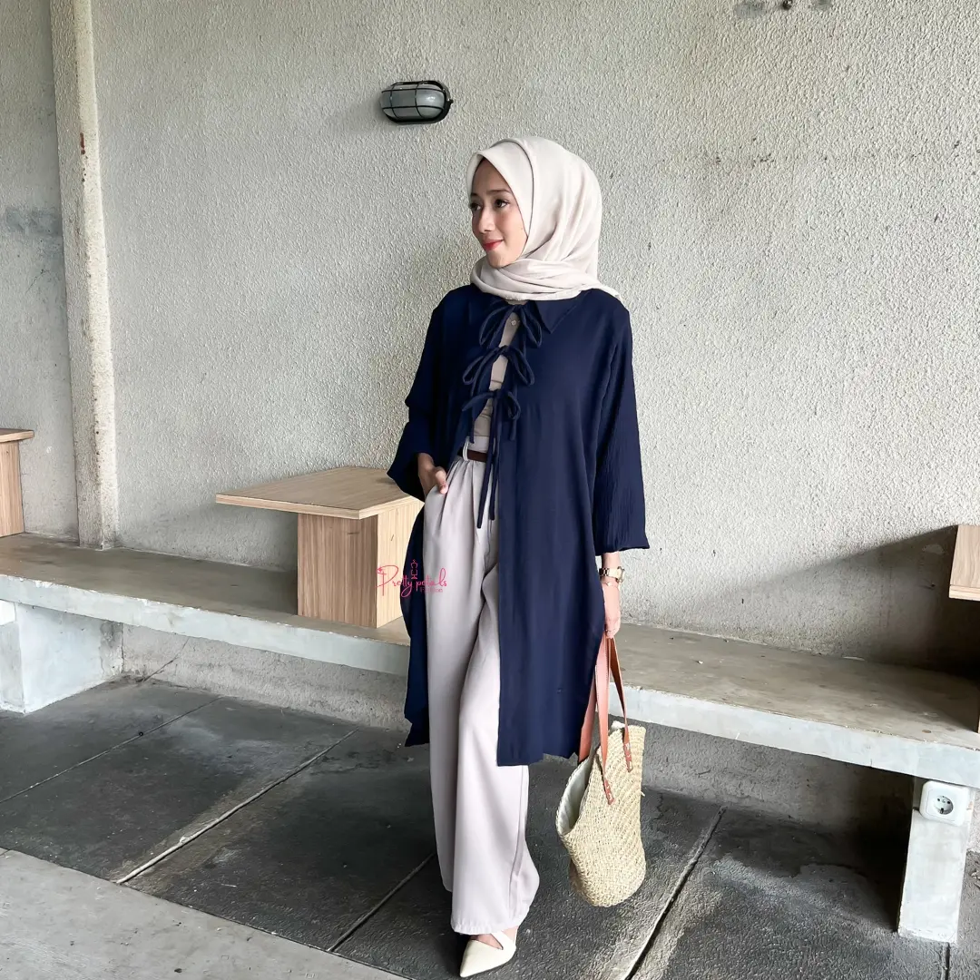 KAMILA  Tunik Pakaian Terbaru Kekinian Bahan Crinkle airflow Premium Baju Tunik  Wanita Dewasa