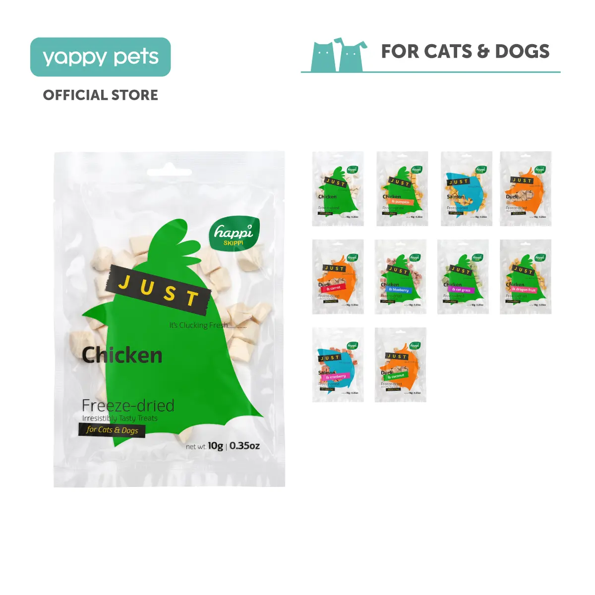 Happi Skippi Just Freeze-dried Treat for Cats and Dogs 10g