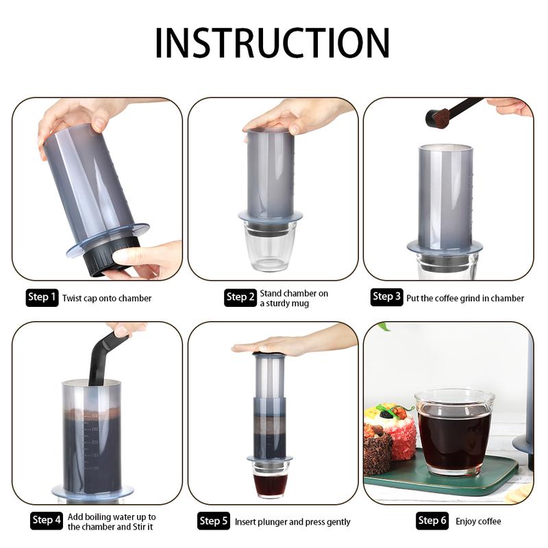 Máy pha cà phê Cầm Tay Cafilas KF06, Bộ lọc AEROPRESS mới, Đi du lịch, Máy pha cà phê hòa tan, với 50 chiếc bộ lọc, Hoàn hảo cho du lịch 8