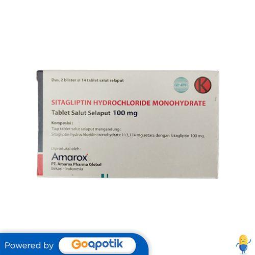 SITAGLIPTIN HYDROCHLORIDE MONOHYDRATE AMAROX 100 MG BOX 28 TABLET