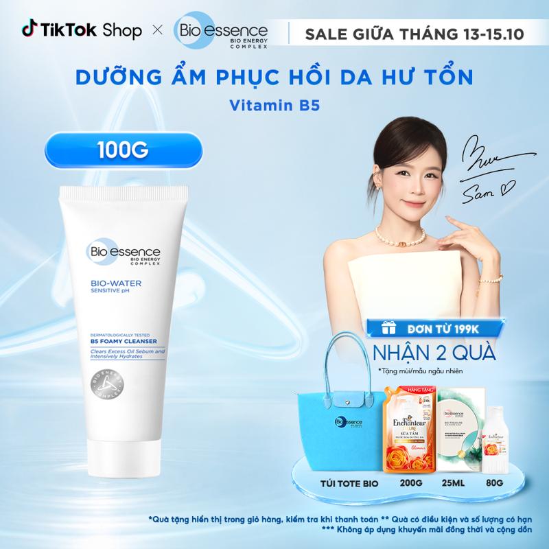 Sữa rửa mặt cấp ẩm và phục hồi Bio Essence Bio-Water B5 Foamy Cleanser 100g cho Nữ