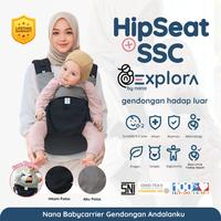 Gambar Gendongan Bayi Adjustbale Hadap Depan EXPLORA Nanababycarrier SSC Newborn 0-2 tahun - Polos Abu dari Nanababycarrier Kab. Sleman 1 Tokopedia