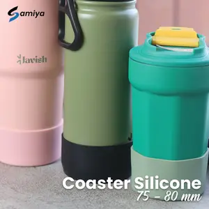coaster cover silicone cup bottom tumbler anti slip / protektor silikon pelindung alas botol minum