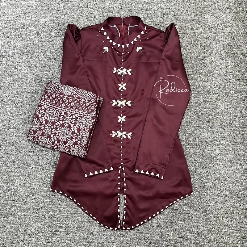 Alana One Set Baju Kurung Melayu Rok Songket dan Satin Ofc The Radicca 3