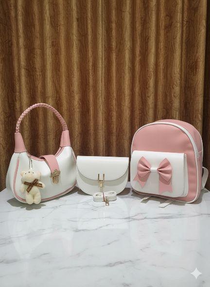 Bundling paket 3pcs tas wanita terbaru kekinian ransel/shoulderbag/slingbag fashion wanita